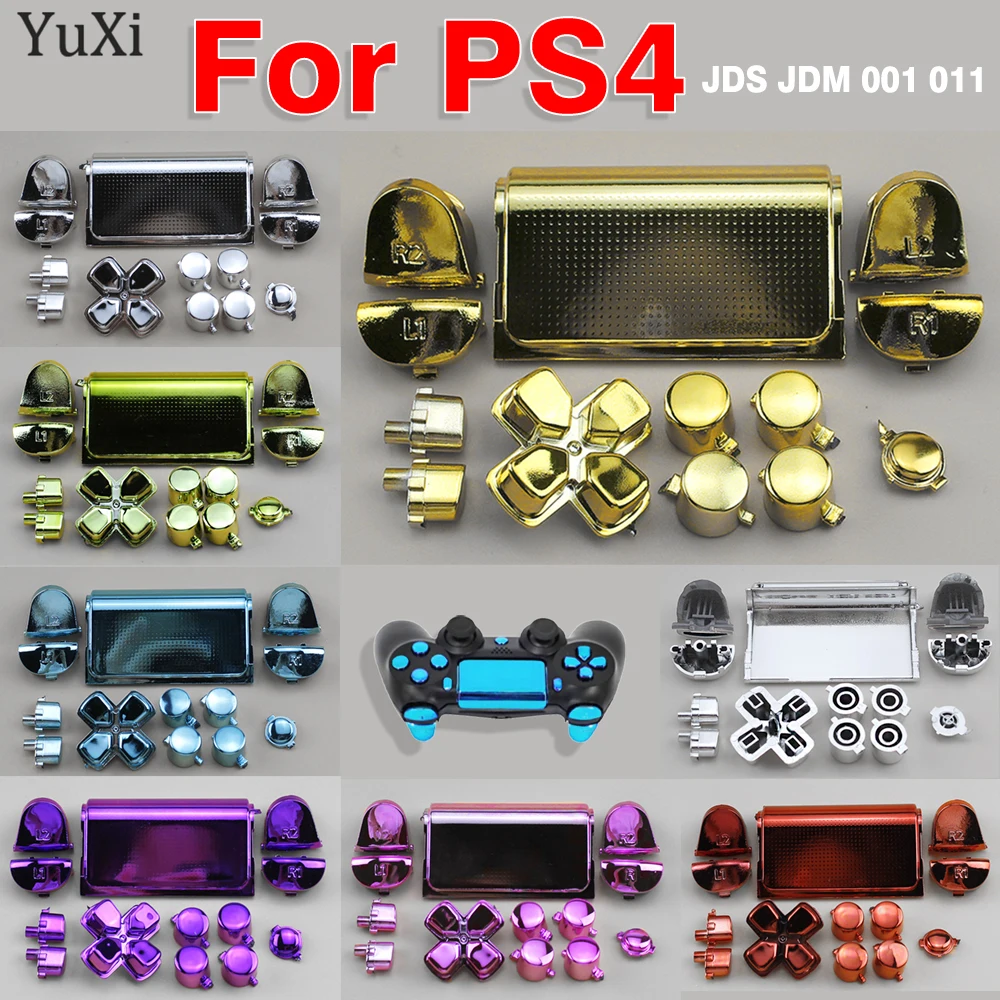 ل PS4 R2 L2 R1 L1 الزناد زر D-pad ABXY لوحة المفاتيح تصفيح زر عدة ل بلاي ستيشن Dualshock 4 JDS JDM 001 011 غمبد
