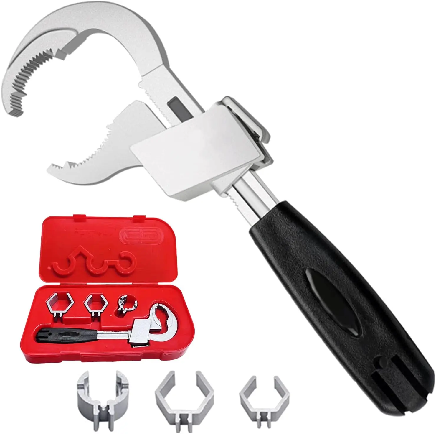 

Universal Adjustable Double-Ended Wrench - Multifunctional Bathroom Wrench, Universal Pipe Wrench, Crescent Wrench Sets Hand