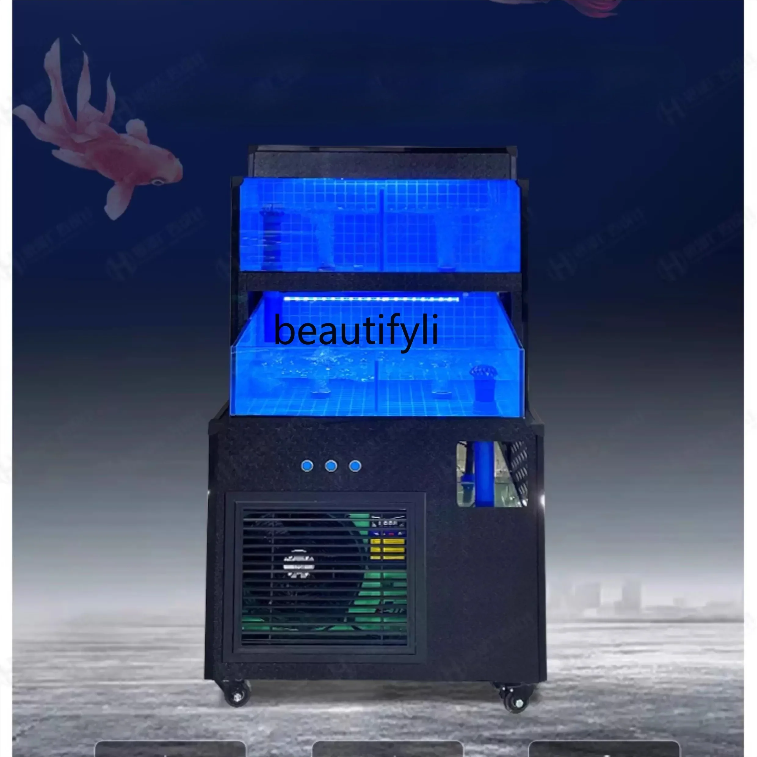 Hot sales  Seafood pool Commercial refrigerator Integrated hotel special fish tank Mobile seafood fish tank Commercial shellfish