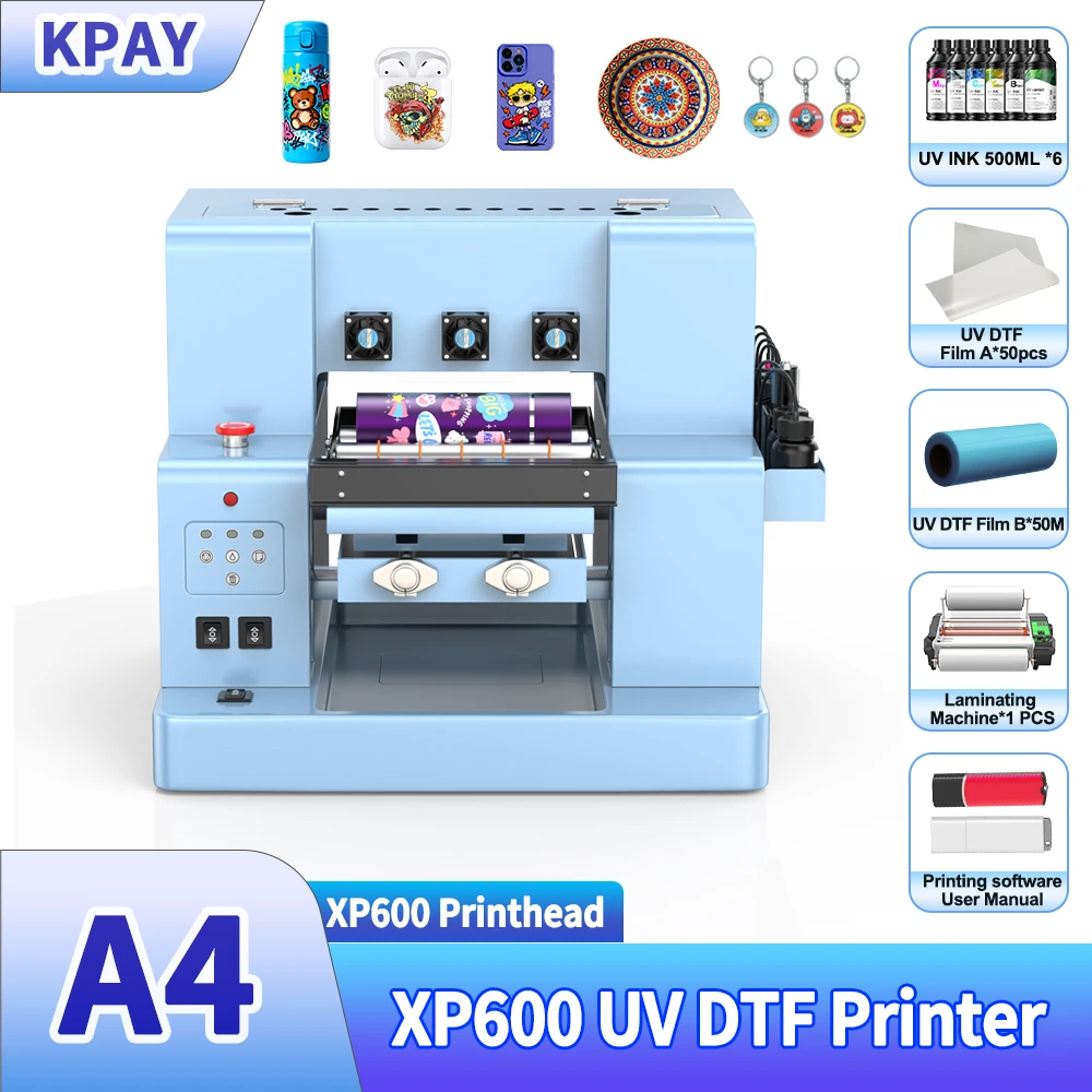 

УФ-принтер A4 XP600 Планшетный принтер A4 UV DTF УФ-печатная машина для печати УФ-наклеек Металл Акрил Дерево А4 УФ-принтер для наклеек