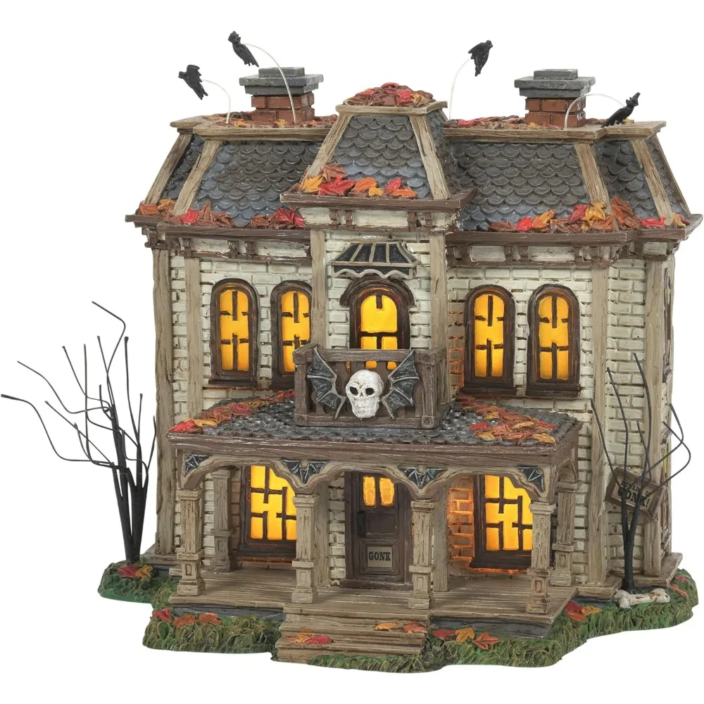 

Mistress of The Dark Village Elvira's House Lit Building, 7.87 Inch, Multicolor