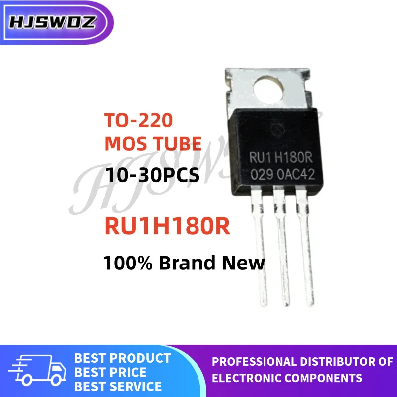 10-20-30PCS RU1H180R 1H180R TO-220 N-channel MOSFET Field effect transistor 100% NEW
