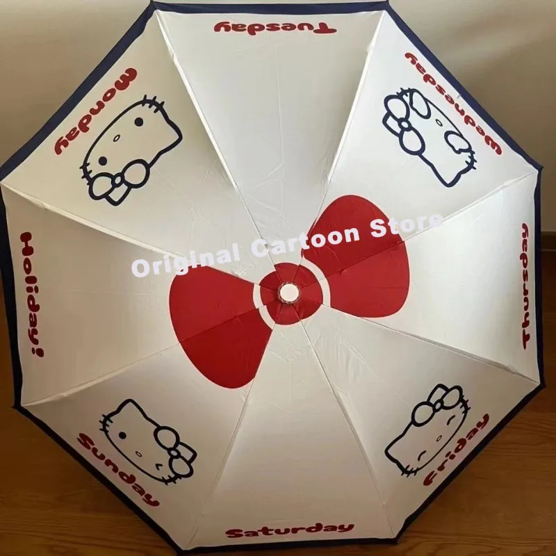 

Hello Kitty Sanrio Kuromi Fully Automatic Manual Umbrella Fold Parasol Sun Protection Anti-UV Double Sun Umbrella Girl Gift