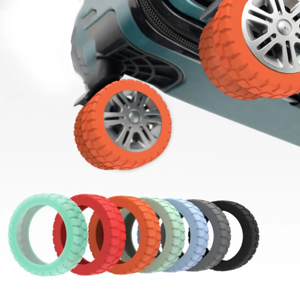 8PCS/Set Suitcase Parts Axles Travel Luggage Caster Shoes Silicone with Silent Sound Luggage Wheels Protector Reduce Noise