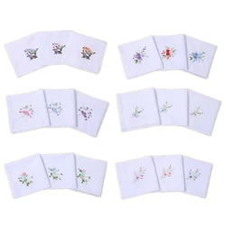 12pcs Women Men Handkerchiefs Colorful Flower Decoration Handkerchiefs Dropshipping