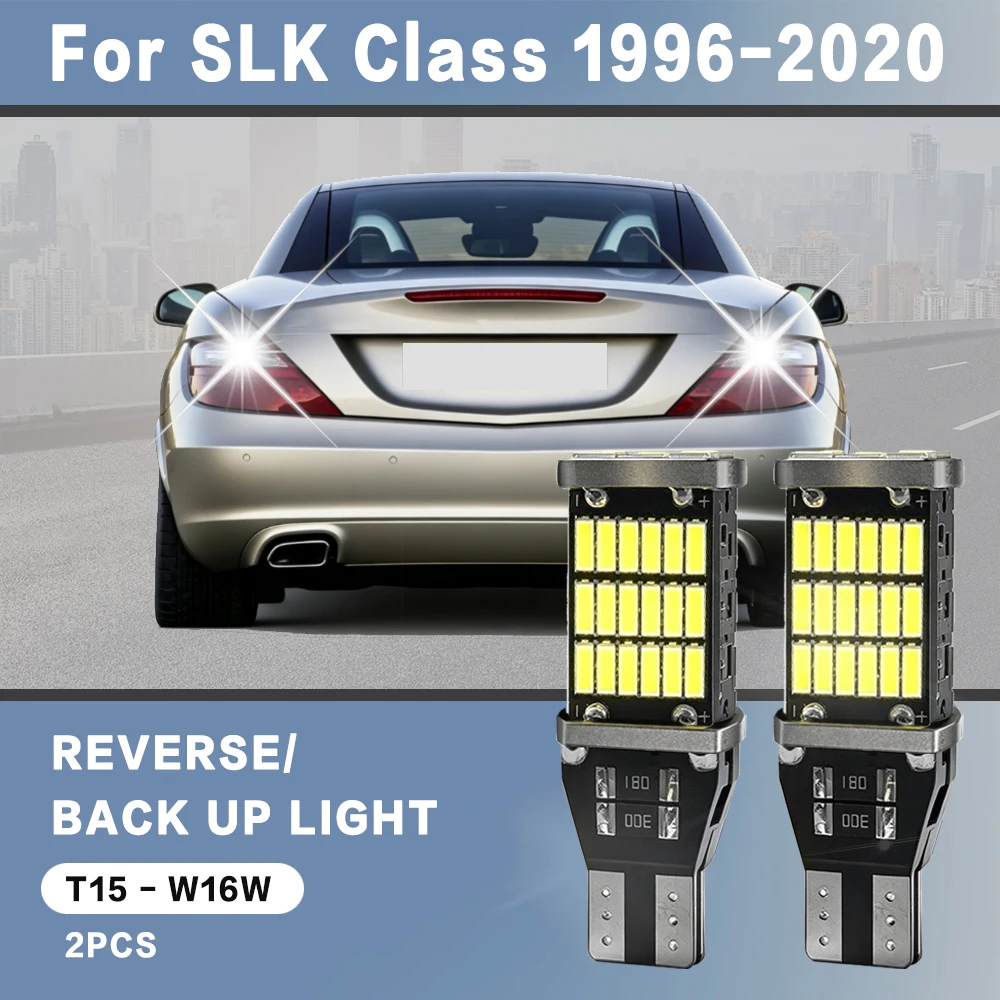 2 Stück Rückfahrleuchten für Mercedes Benz SLK-Klasse R170 R171 R172 1996-2020 2014 2015, Rückfahrleuchten für Auto, W16W T15 LED Canbus