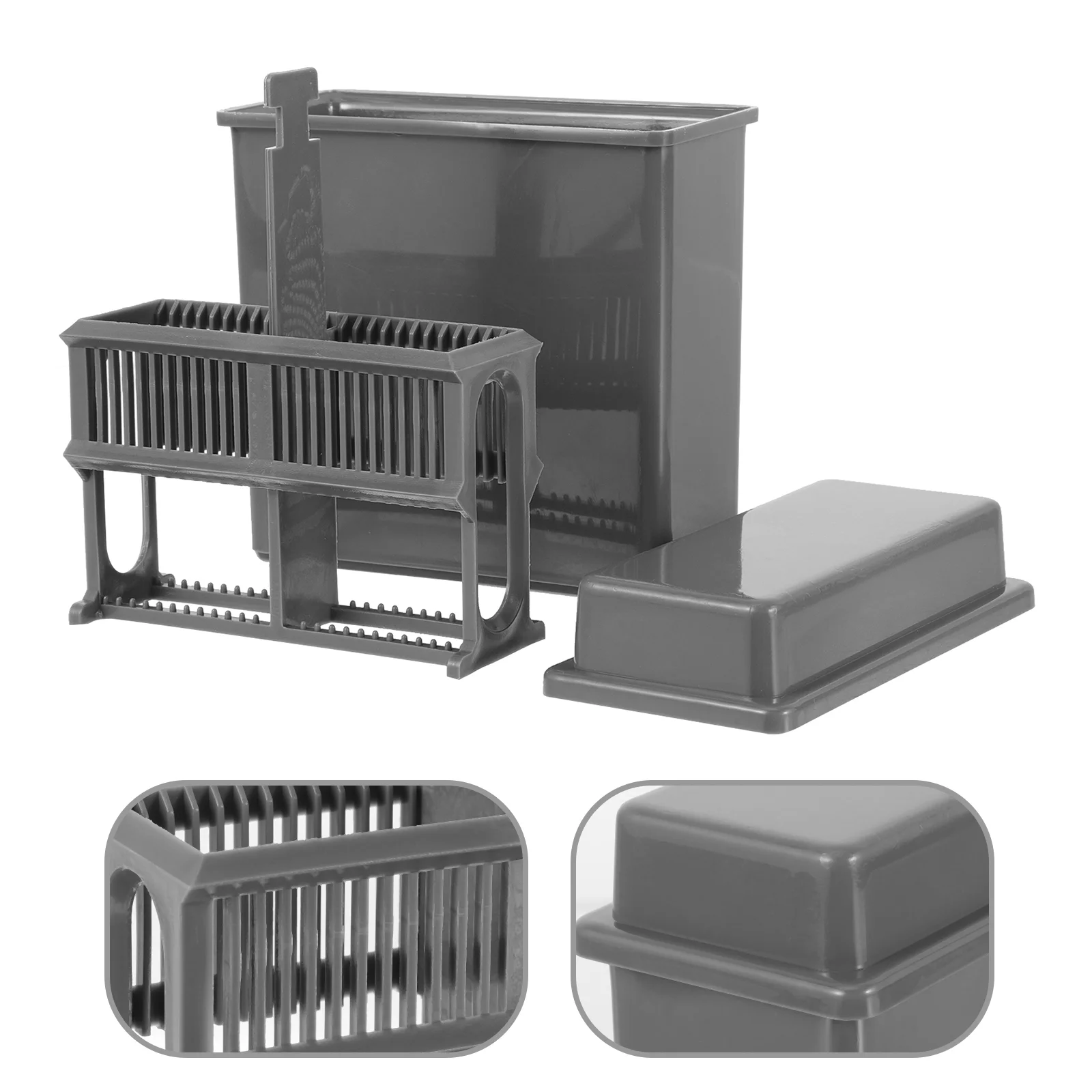 Slide Rack Microscope Staining Stand 24 Slots Slides Storage for Laboratory Jar Plastic Station Tool