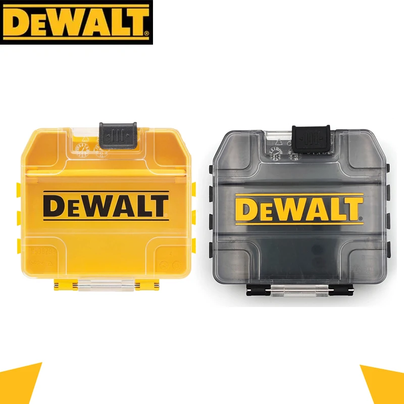 DEWALT Original Mini Storage Tool Box, Stackable Rugged Plastic Small Parts Organizer Case in Black & Yellow