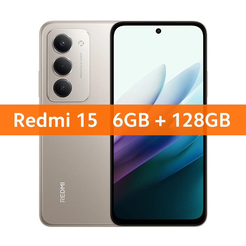 Global Version Redmi 15 Smartphone Snapdragon® 685 Mobile Platform 6.9" Up to 144Hz 50MP 7000mAh battery 33W fast charging IP64