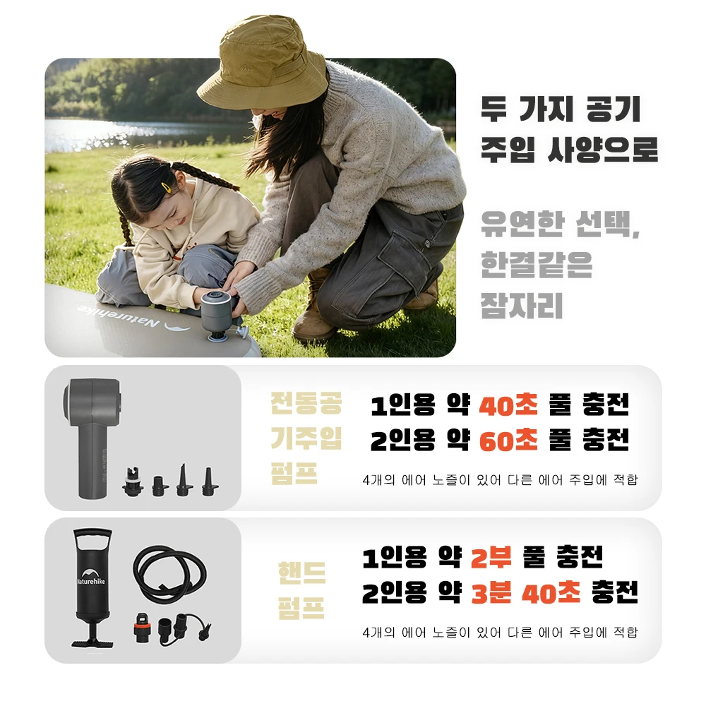 Naturehike Youmeng מזרן אוויר מוברש קמפינג כרית אוויר, תמונה 5
