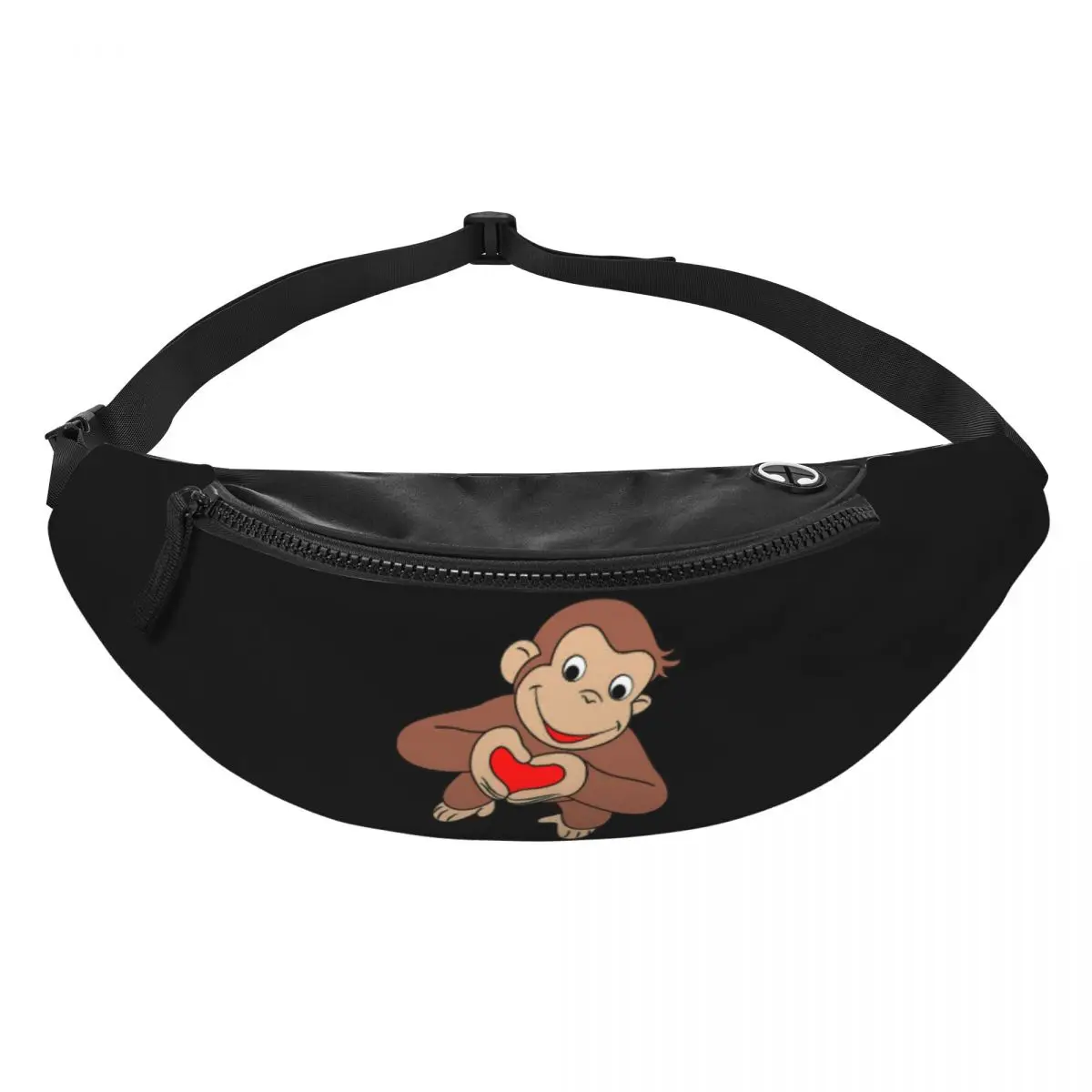 

Curious George Is All Heart Fanny Pack Men Women Crossbody Adjustable Waist Bag Travel Running Phone Pouch