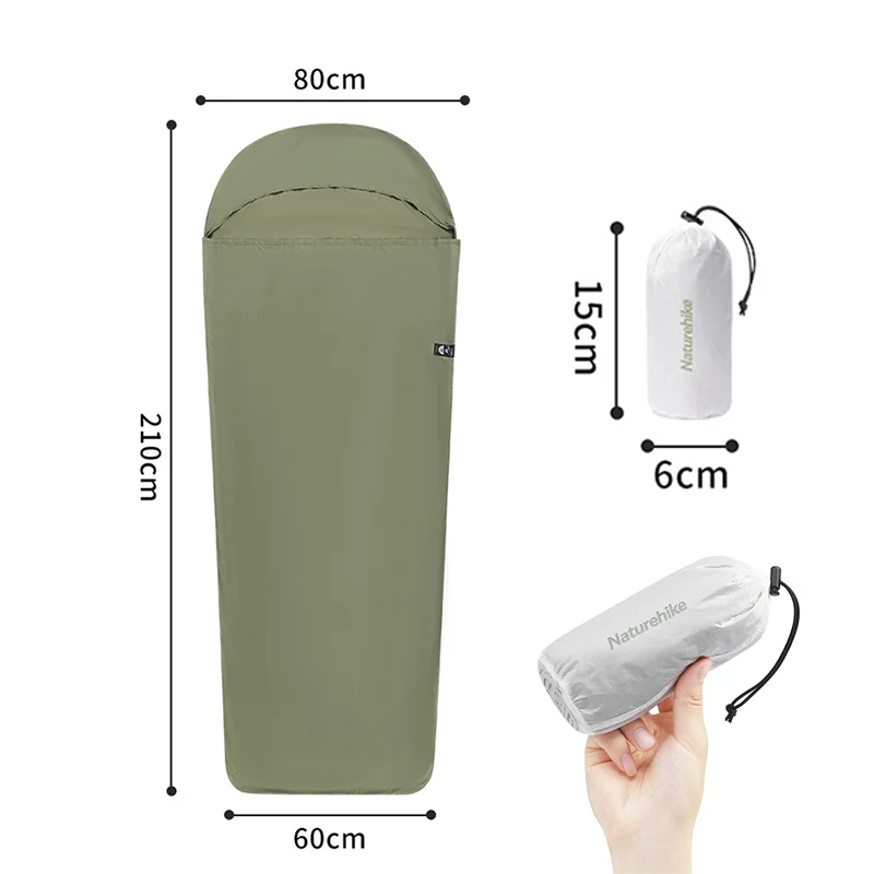 Naturehike Sleeping Bag Liner 128g Ultralight Outdoor Camping Sleeping Bag Hiking Hotel Single Liner Travel Sleeping Bag Liner