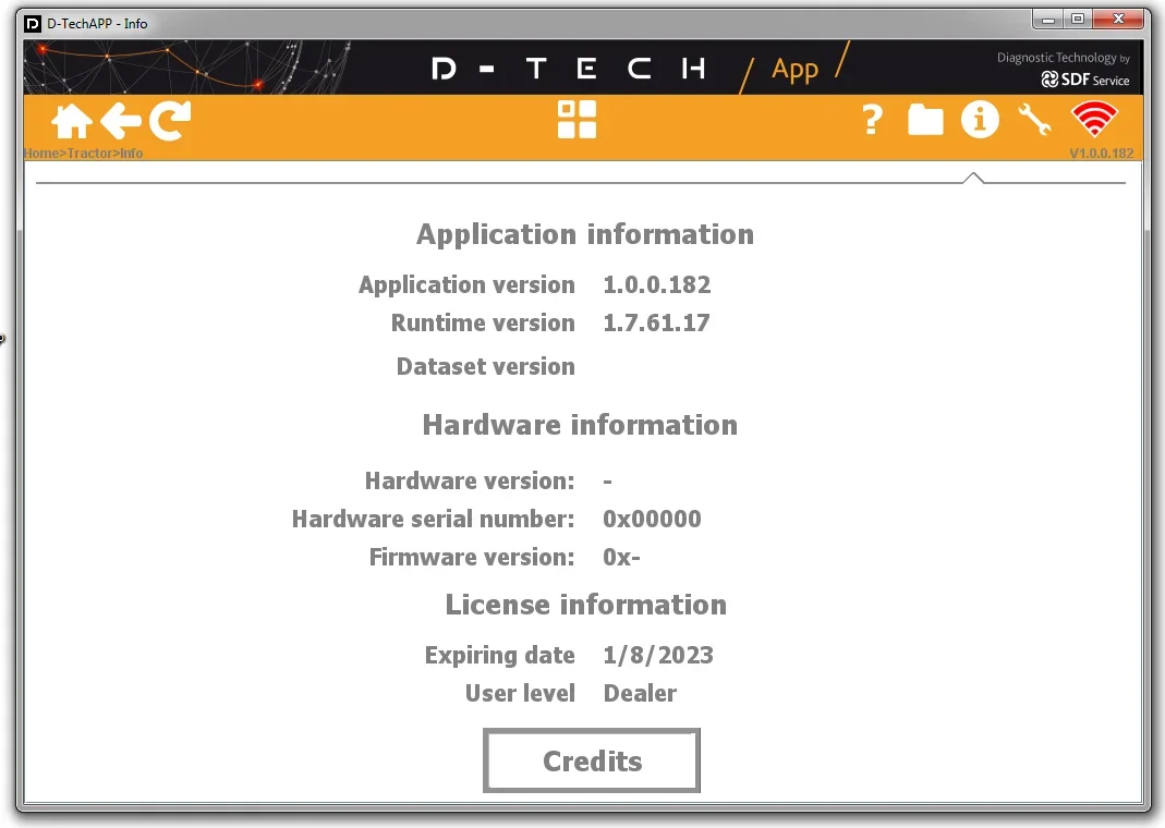 

SDF D-Tech 1.0 Diagnostics Software