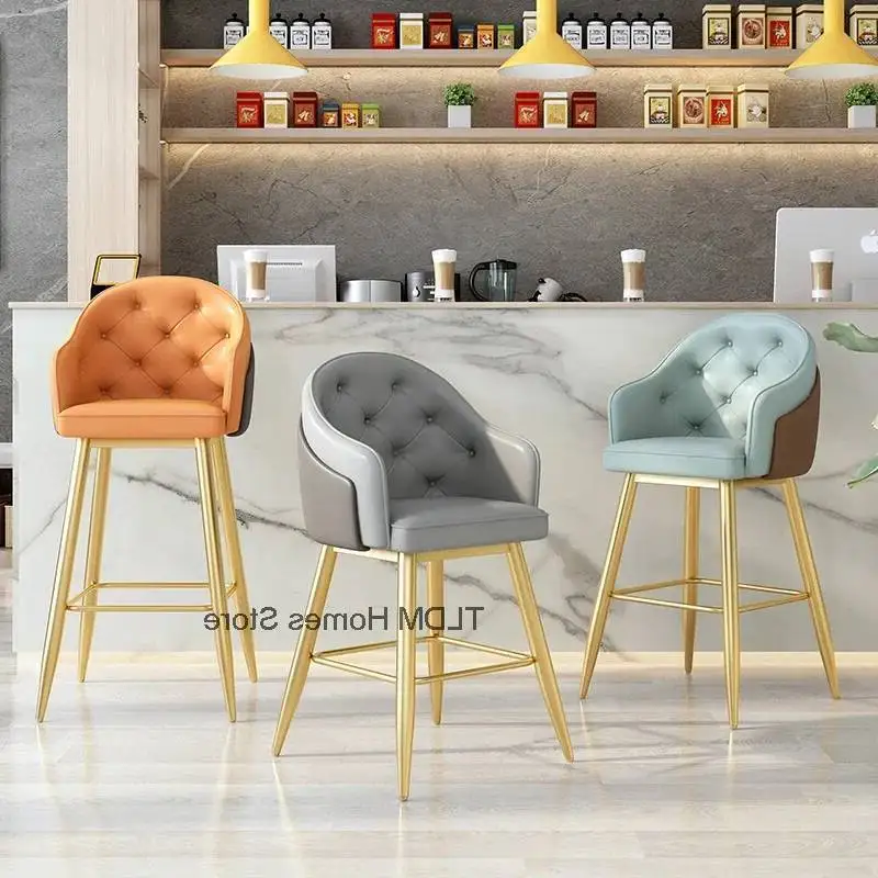 

Metal Bar Luxury Stool Design Telescopic Recreational Stylish Party Chairs Adjustable Height Cushion Taburetes De Bar Furniture