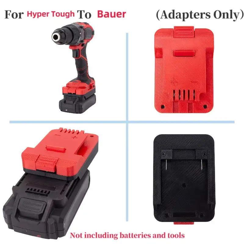 para Adaptador de Bateria de Íon-lítio Hyper Tough 20v Convertido para Ferramentas to r Bauer 20v Somente Adaptadores