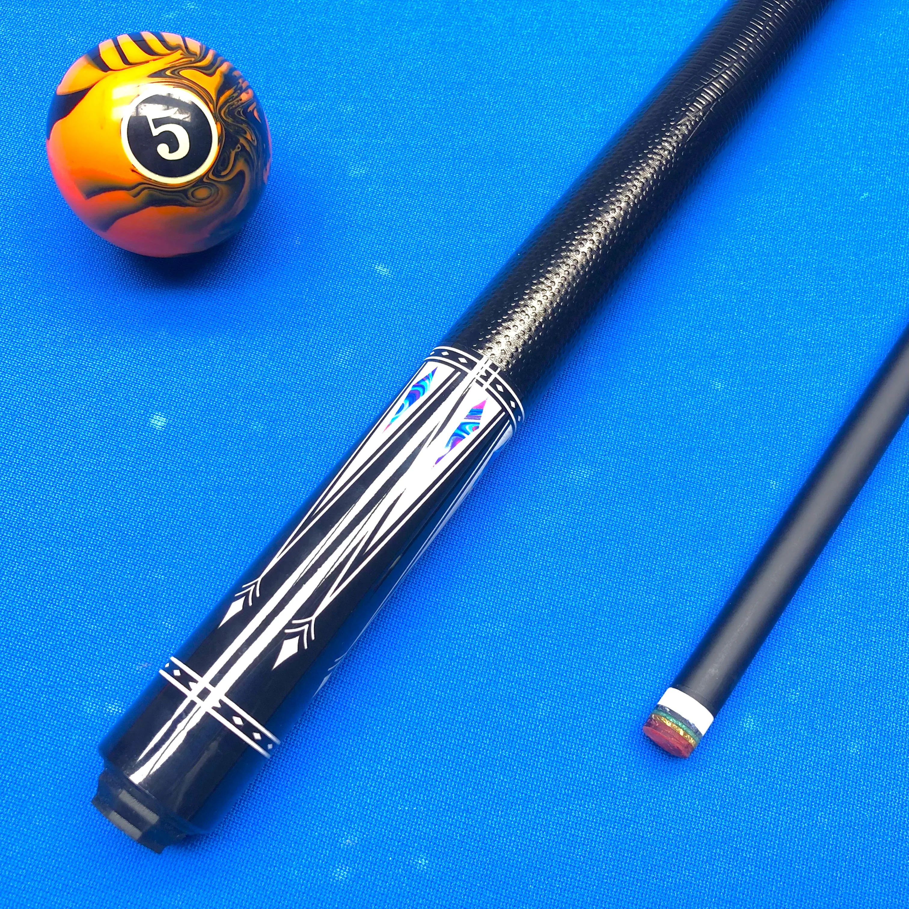 

Fiberglass Composite Billiard Cue 13mm Rainbow Tip 1/2 Split Cue Stainless Steel Pin Joint Protector Non-Slip Wrapping Pool Cue