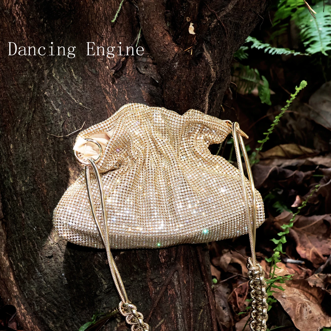 Luxury Shiny Rhinestone Bucket Bag Fashionable Shoulder bag Handmade Evening Crossbody Purse For Wedding Party Clutch Purse