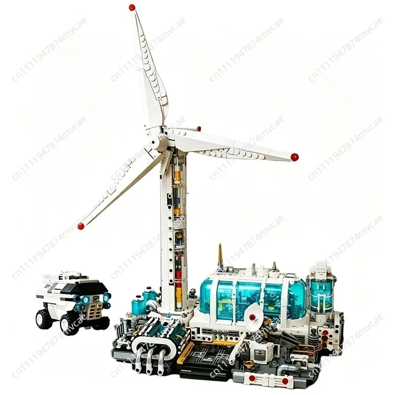 Advanced Wind Turbine Building Block Model,High-Difficulty Assembly Puzzle Toy for STEM Education and Creative Construction