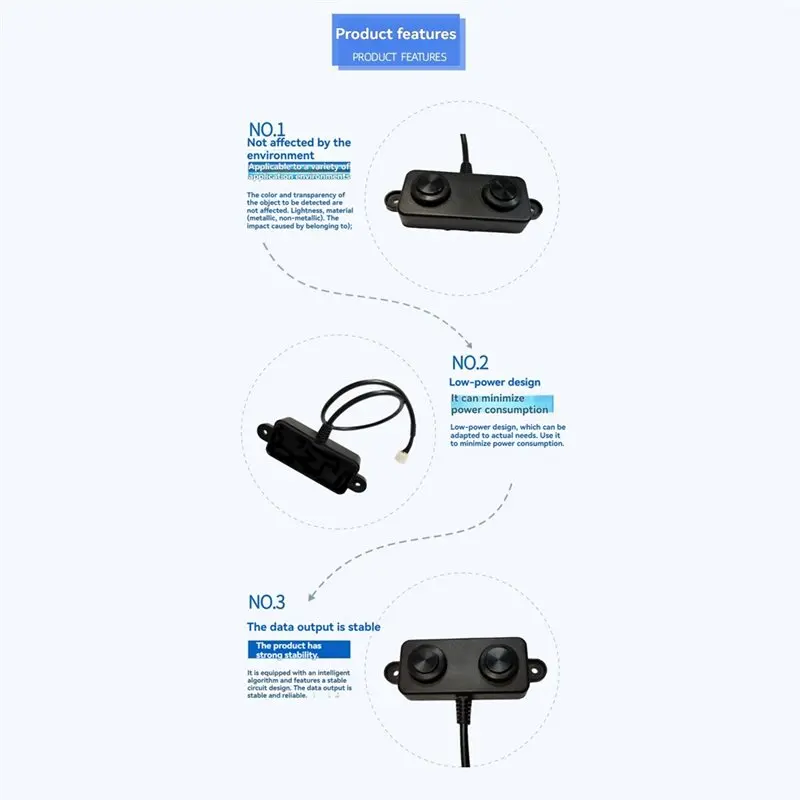 A92Z Ultrasonic Sensing Sensor Waterproof Anti-Collision Drop UART Controlled Sonic Detector