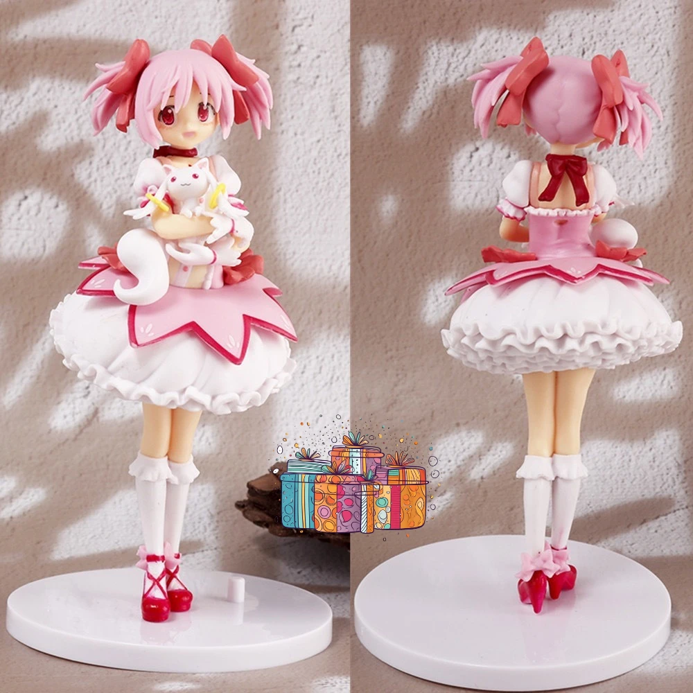 18CM Puella Magi Madoka Magica Aniem figura Kaname Madoka chica mágica PVC Anime figuras de acción modelo Anime dibujos animados modelo muñeca de juguete