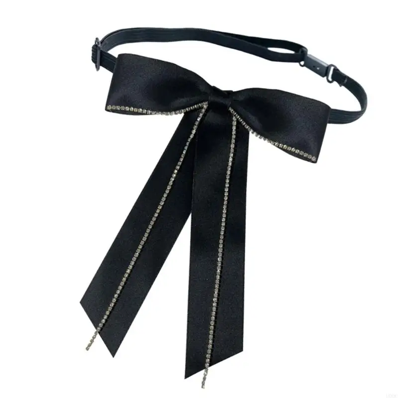 Assichi uniformi cravatta per le ragazze bowknot pin bowtie cravatta con