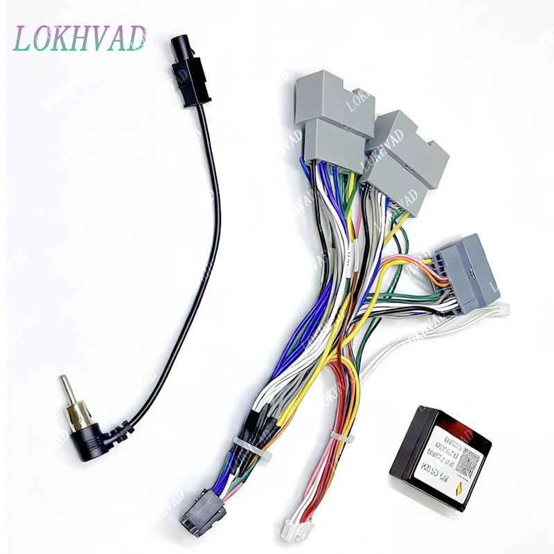 16 Pin Car Wiring Harness Adapter With Canbus Box Decoder For Jeep Grand Cherok Grand Voyager Wrangler JK Compass 2004-2017