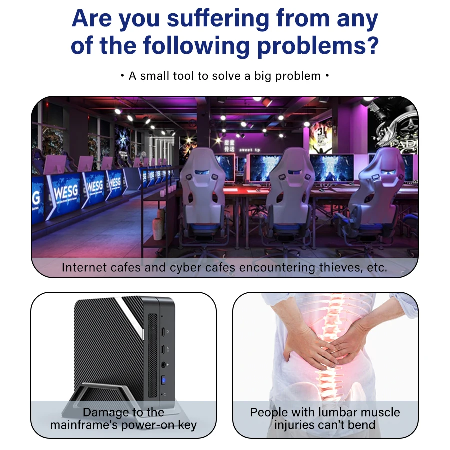 Computer Desktop Switch 1.8M Led Lights PC Motherboard External Start Power On/Off Button Extension Cable For Home Office