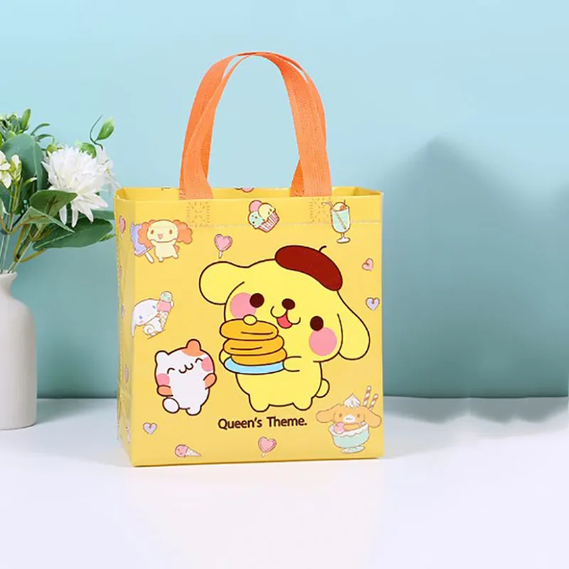 

Сумка Sanrio с героями аниме: Синаморолл, Помпурин. Сумка для бенто, шоппинга, школьная сумка для учеников, подарочная сумка для занятий, детская сумка для книг.