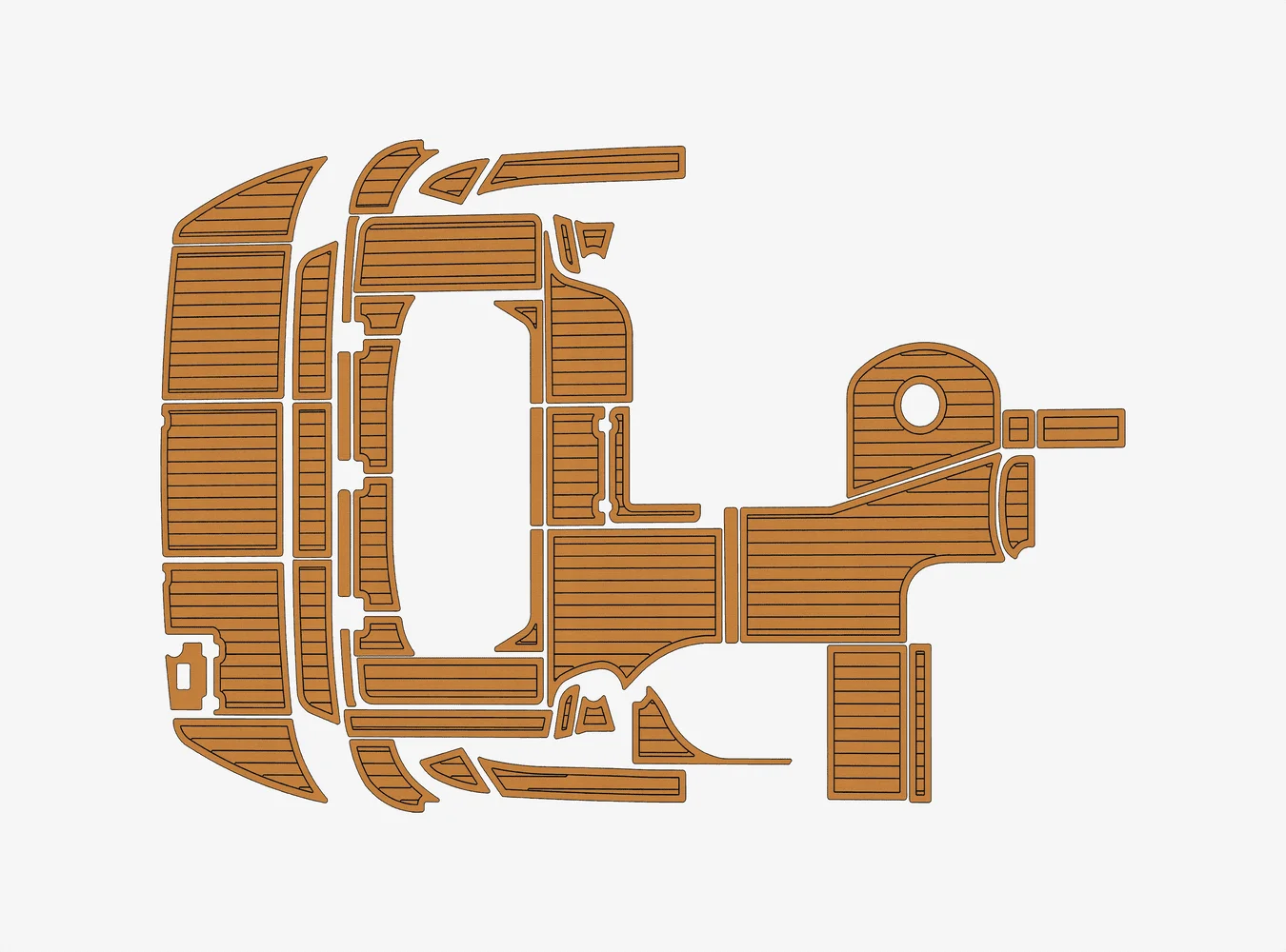 

2002 Regal 4280 1/4 дюйма, 6 мм, пенопласт EVA, Нескользящий морской коврик из тикового дерева, морской коврик Aquaistarek, ковер для морского пола
