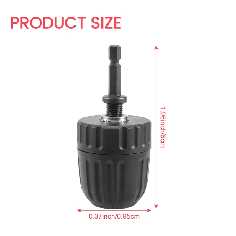 A26F-2 Pieces Of Hand-Tight Chuck Set Adapter Heavy Duty 10Mm Keyless Drill Chuck With Adapter Hardware Tools