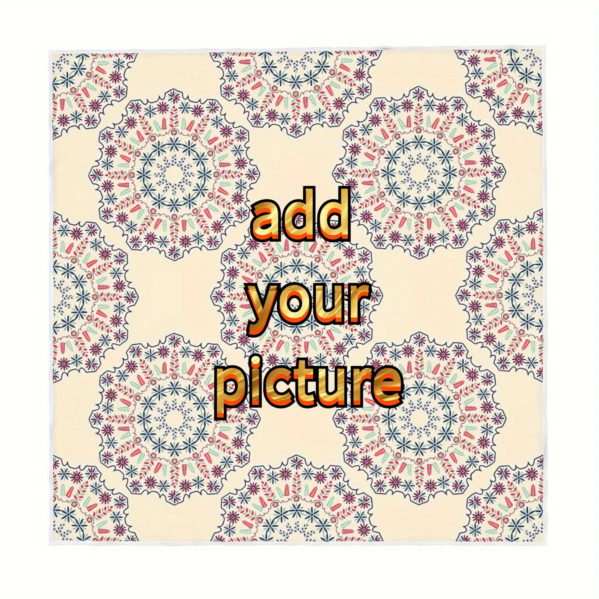 Customized silk scarf - Personalized ladies' square scarf. Photos and patterns - Birthday gift - Anniversary gift - Holiday gift