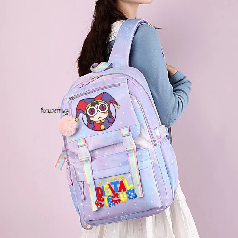 Mochila el increíble circo Digital para adolescentes, niños, estudiantes, adolescentes, niños, mochila para mujeres, Bolsa Escolar informal, regalo de cumpleaños