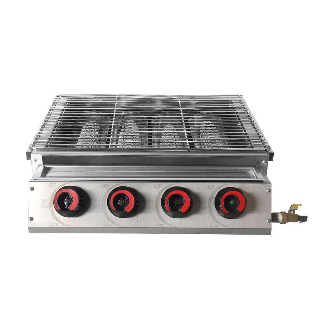 

Семейная вечеринка из нержавеющей стали, уличный портативный электронный зажигание, газовый гриль для барбекю, машина для жарки барбекю