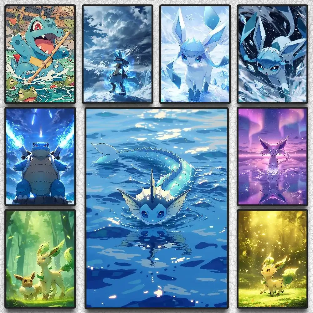 perifericos-pokemon-eevee-sylveon-vaporeon-arte-em-tela-para-decoracao-de-quarto-poster