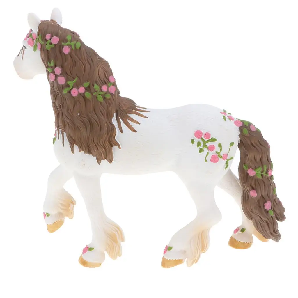 Elven Horse Animal Figurine Plastic Horse Model Educational Toy Home Decor for Kids Gift and Collectible