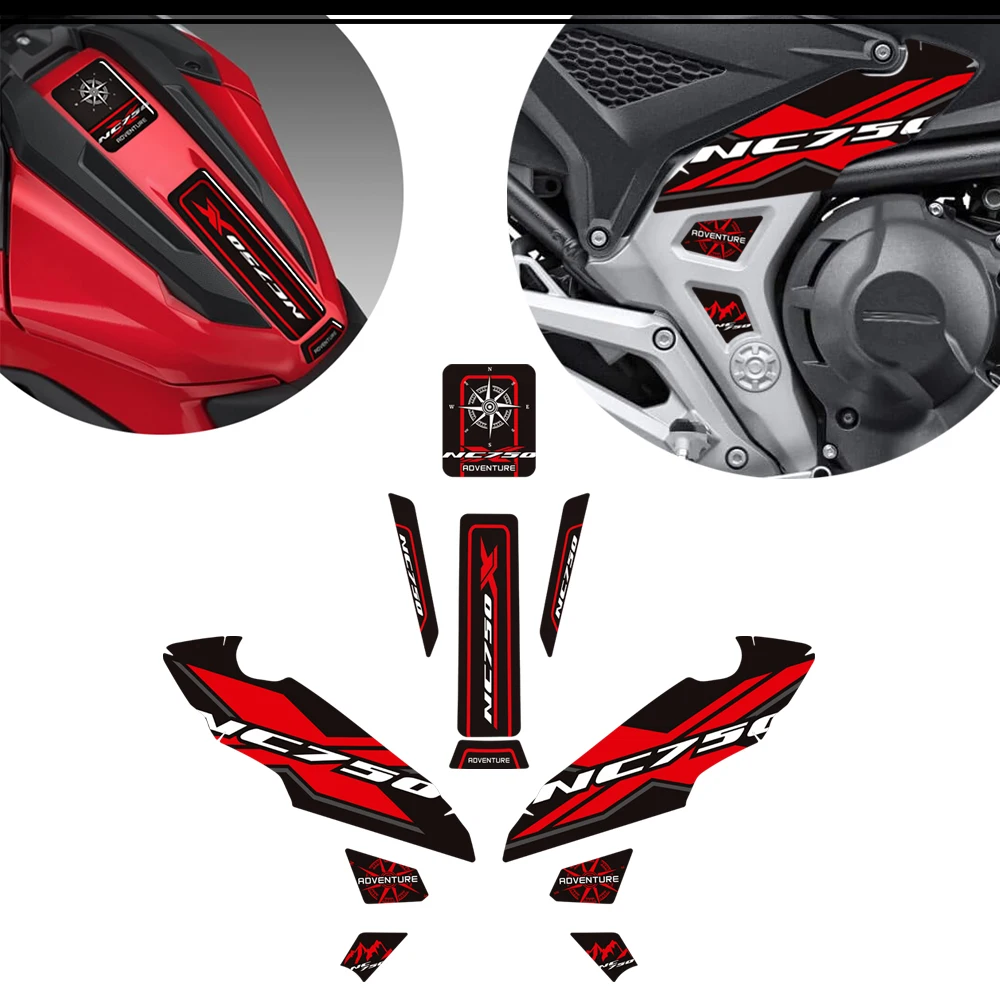 

For Honda NC 750 NC750 X NC750X Protection Fairing Tank Pad Knee Windscreen Handshield Wind Deflector Stickers Decals 2021 2022