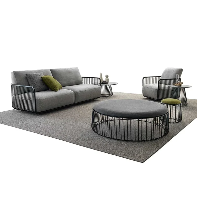 

Outdoor aluminum alloy sofa courtyard bed and breakfast terrace with rattan furniture