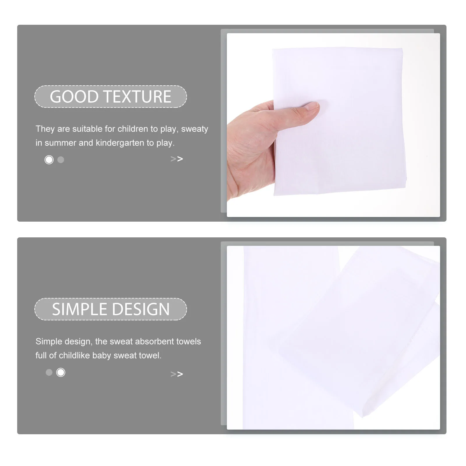 

12 шт. дышащее удобное полотенце для пота, впитывающее детское полотенце для спины для малышей, практичные полотенца для пота, изоляционное полотенце для спины