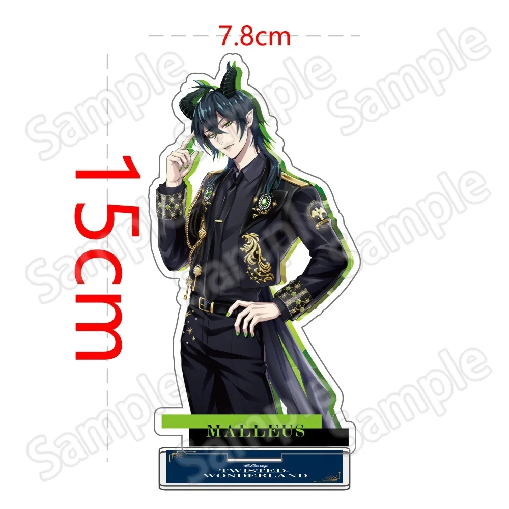 Anime Twisted Wonderland Acryl-Ständer Schlüsselanhänger 10-15cm Spiel Malleus Riddle Azul Idia Vil Leona Schreibtisch-Deko Sammlerstück Fan-Geschenk