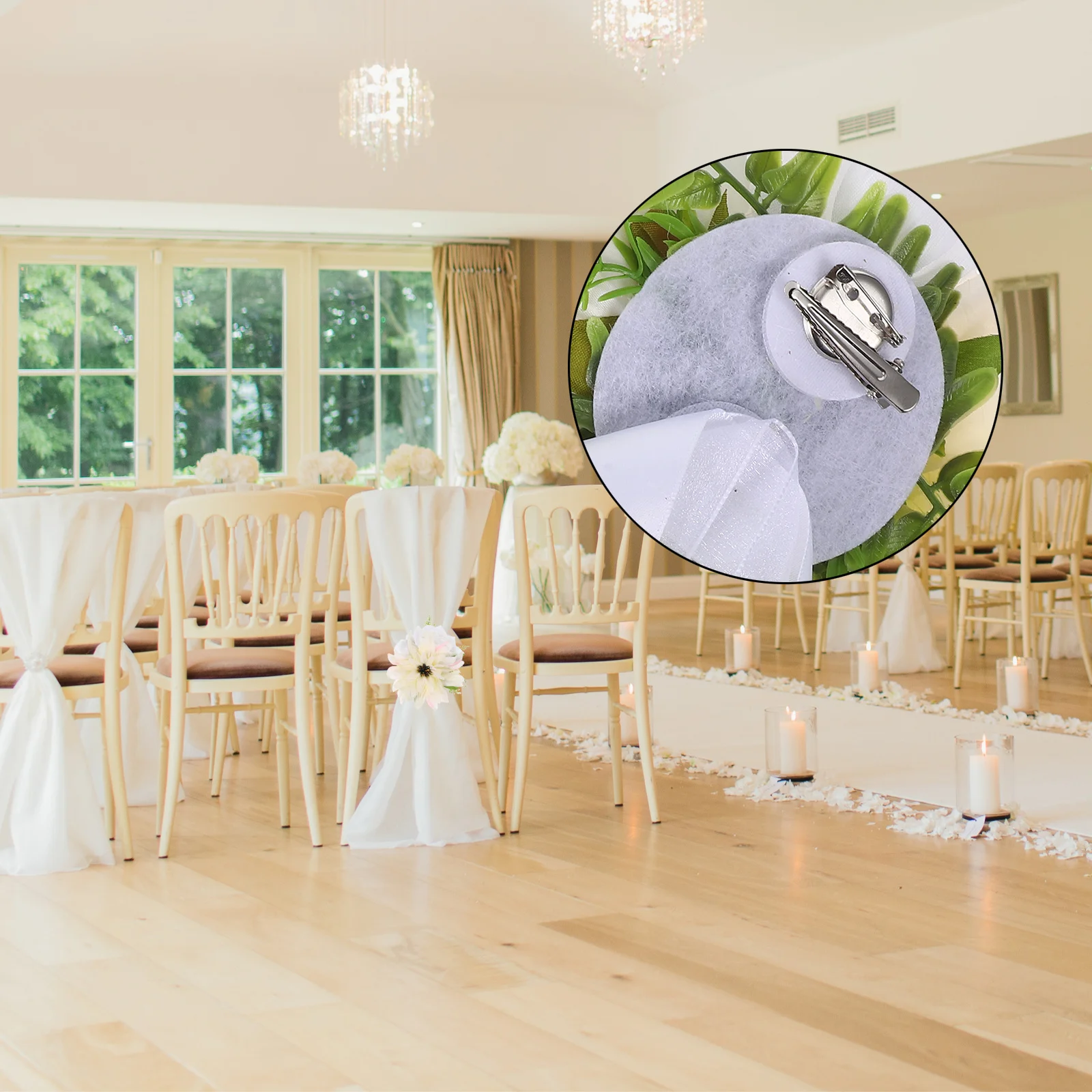 

Silk Fabric Floral Curtain Tiebacks For Wedding Chair Decor, Boho Drapery Holdbacks, Farmhouse Window Curtain Accessories