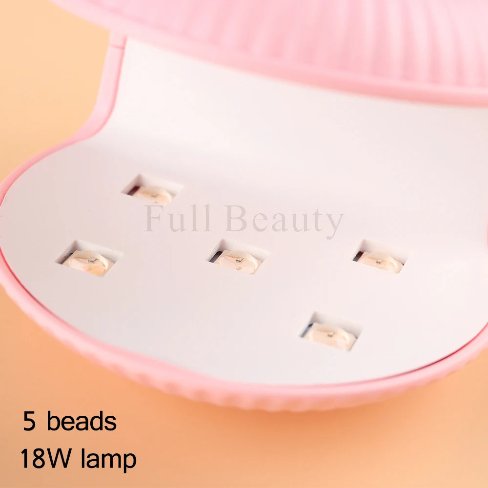 UV LED Lamp For Nails Cordless Rechargeable Shell Shape Nail Lamp Dryer Curing Gel Polish Portable Cabin Manicure Machine GLBK-D