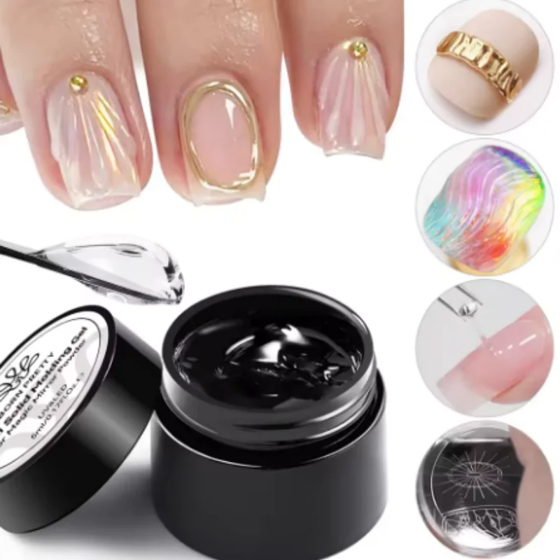 PVC 3D Soft Candy Nail Sculpting Gel Solid Nail UV Gel Transparent DIY Modeling Carving Emboss Phototherapy Manicure Gel
