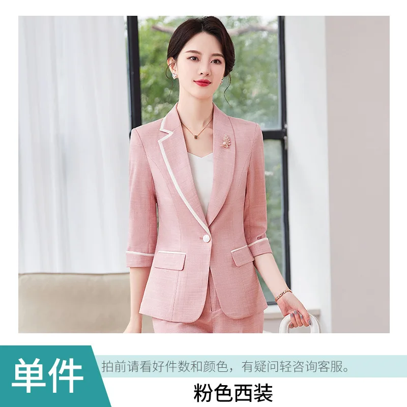 Abito rosa donna 2024new Fashion Temperament Goddess Style High Sense abito professionale su misura abito formale abiti da lavoro