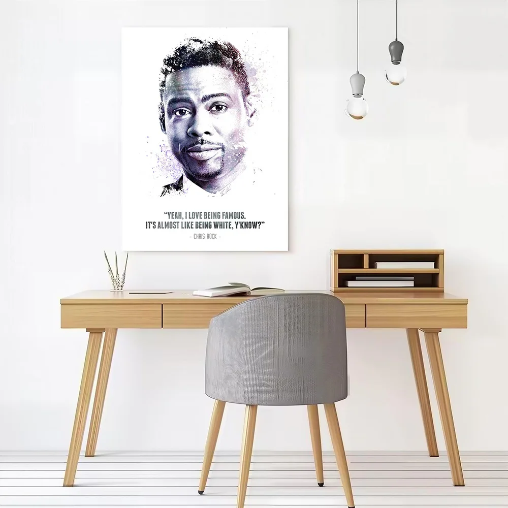 The Legendary Chris Rock and His Quote. Poster Canvas Wall Art Personalized Print Modern Painting Perfect Gift for Bedroom Mural