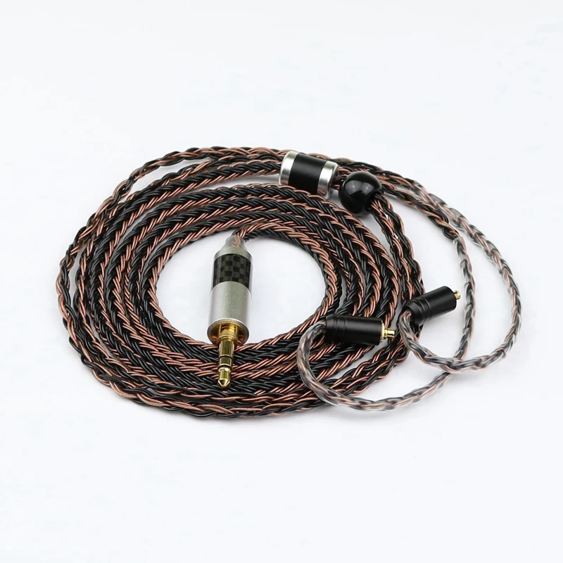 Сменный кабель MMCX для наушников 2,5 мм 3,5 мм 4,4 мм разъем посеребренный Восьмиядерный провод