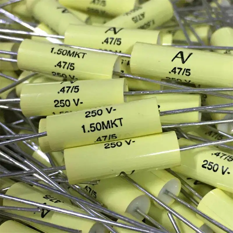 10PCS/LOT AV 1.50MKT 0.47UF 250V Copper Foot Audio Non-polar Capacitor