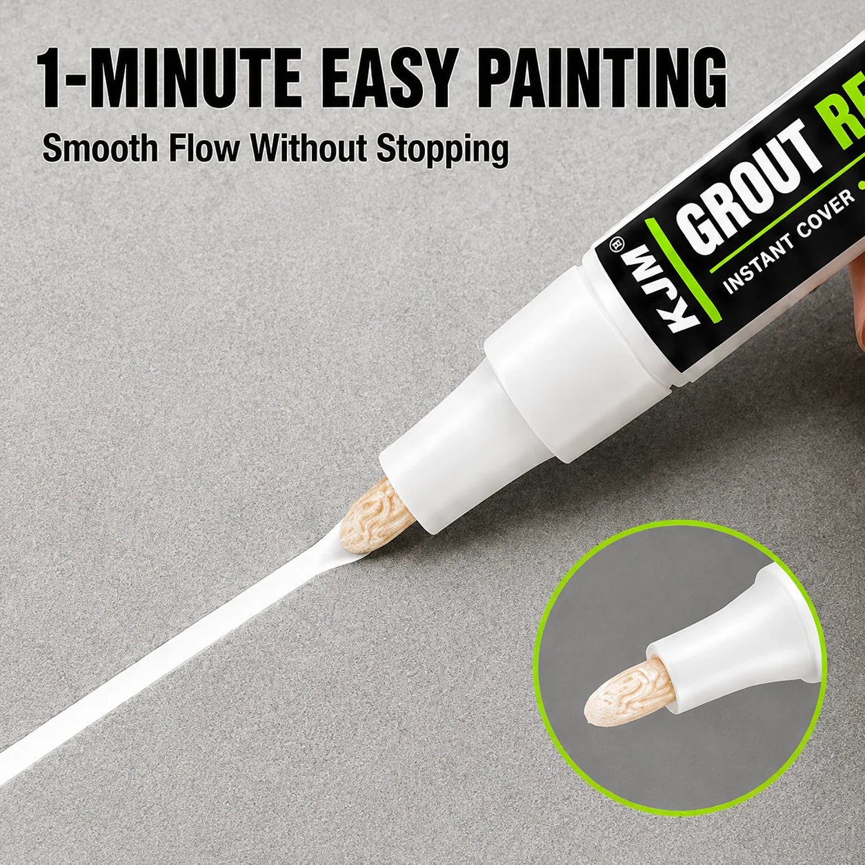 DIY Ceramic Tile Gap Repair Pen Quick Dry Waterproof Mildew Proof Grout Touch-Up Marker for Kitchen & Bathroom Tile Line Renewal
