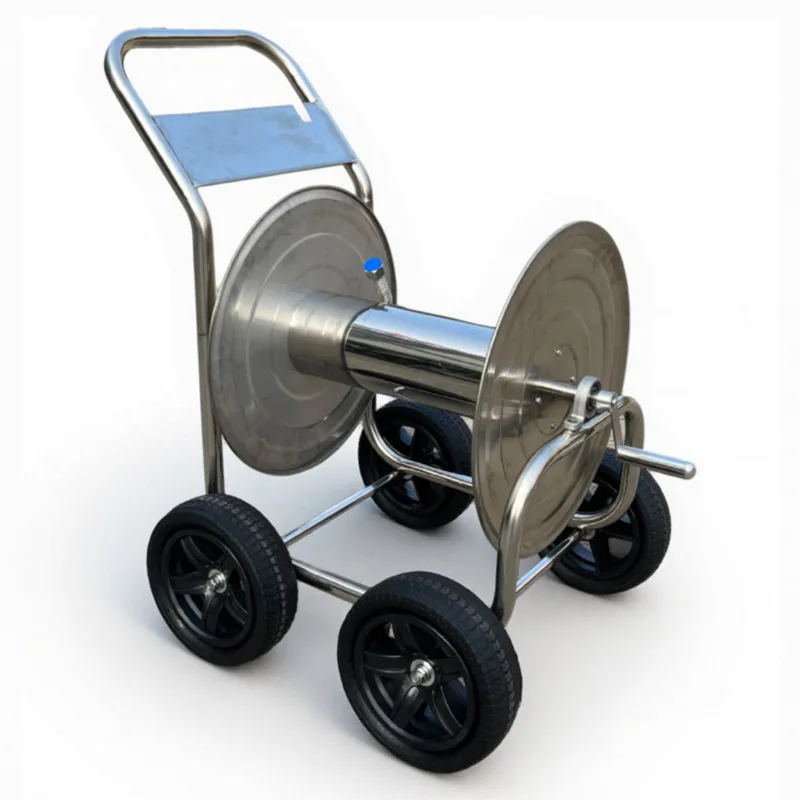 Stainless steel water pipe storage rack, household hose reel, car wash, flower water pipe, car hose reel, garden hose reel