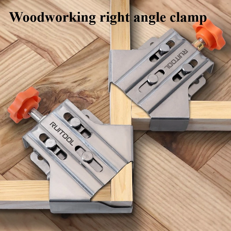 90 Degree Corner Clamp Stainless Steel,Right Angle Clamp for Woodworking,Quick Grip Positioning Tool for Cabinet&Drawer Assembly
