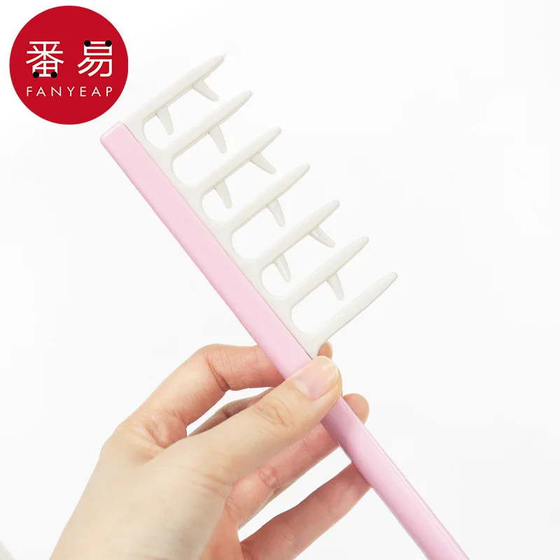 Comb/Big Tooth B1P49-Big Tooth Curly Hair Comb Hair Root Comb Seam Wide Tooth Comb Styling Comb Special for Hairdressing
